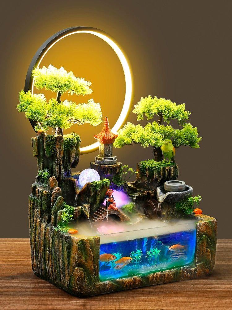 물레방아 가습기 폭포 미니멀 플로팅 사무실 실내 분수대 소형 가산 유수 58,900원