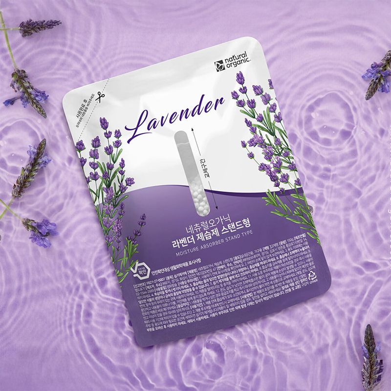 네츄럴오가닉 라벤더 퍼퓸샤워 서랍 옷장 드레스룸 옷걸이 겸용 스탠드 강력제습제 150g 총80개 구성 30,260원