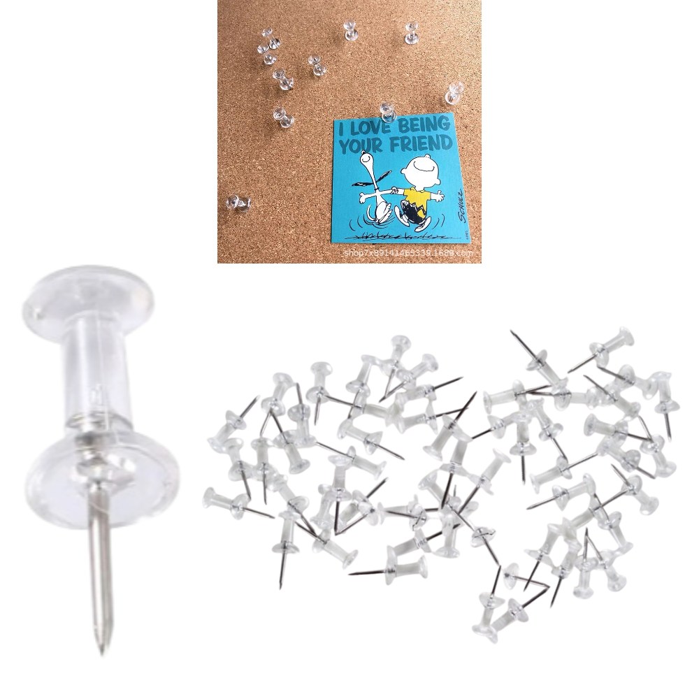 바이유즈 투명한 압정핀 메모핀, 200개입 7,600원