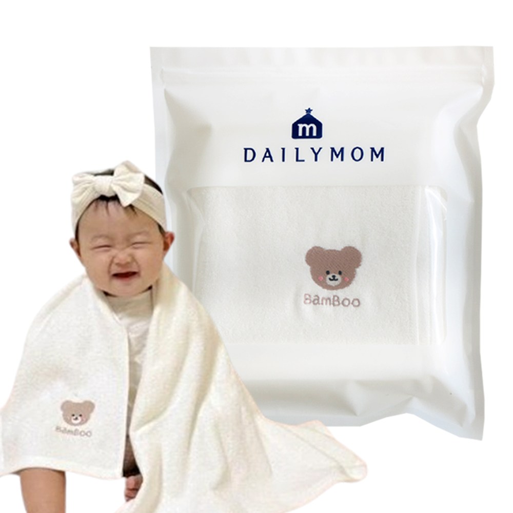 데일리맘 밤부 부드러운 아기목욕타올 출산준비물, 1개, 화이트 17,800원