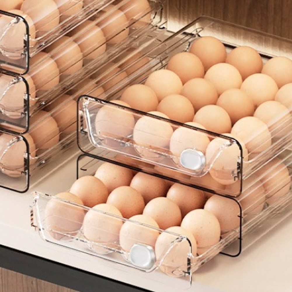 진컴퍼니 깔끔보관 계란트레이 서랍형 20구 X 2개, 투명, 1개 14,900원