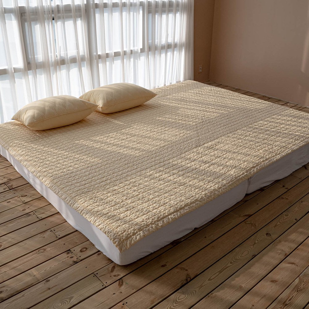 80수 순면 패밀리 침대패드, 옐로우, 현재가 100,000원