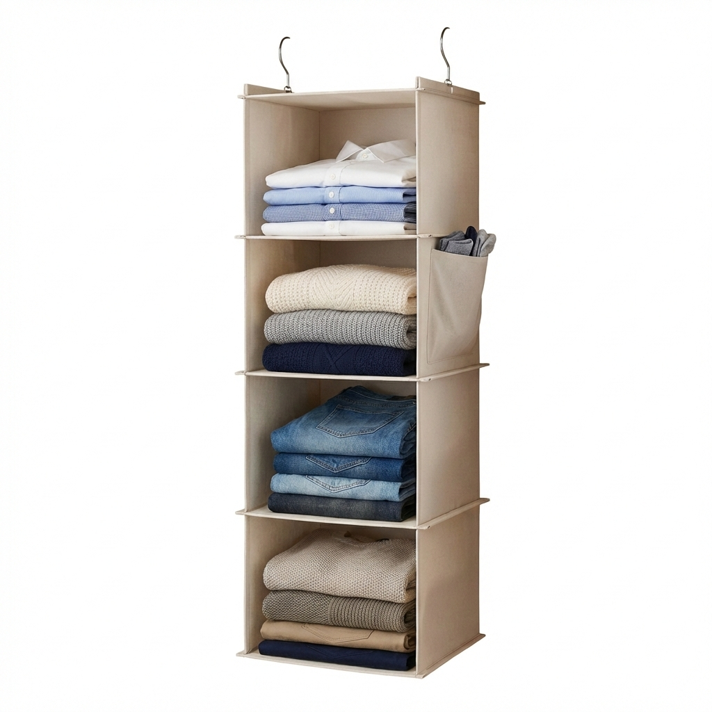 하루테 옷장 정리 수납 걸이, 베이지, 1개 15,000원