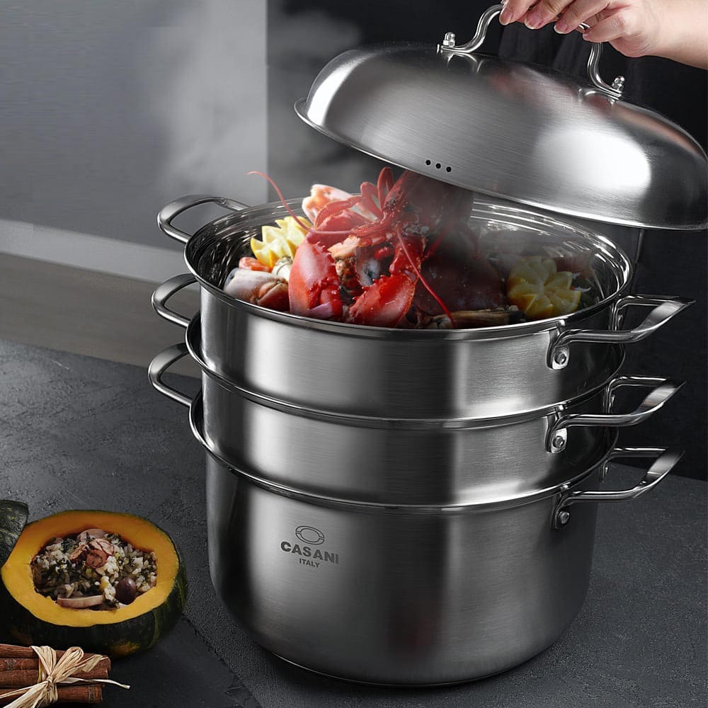 까사니 쿠치나 인덕션 IH 3단 스테인리스 찜솥 32cm / 36cm 65,000원