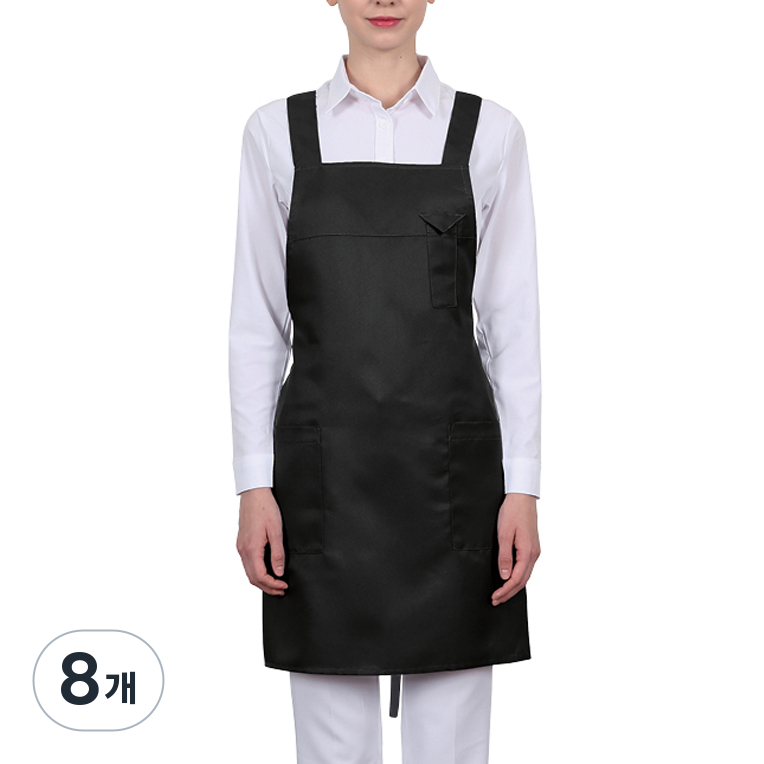 웰프런 H형 포켓장식 앞치마, 블랙, 8개 41,750원