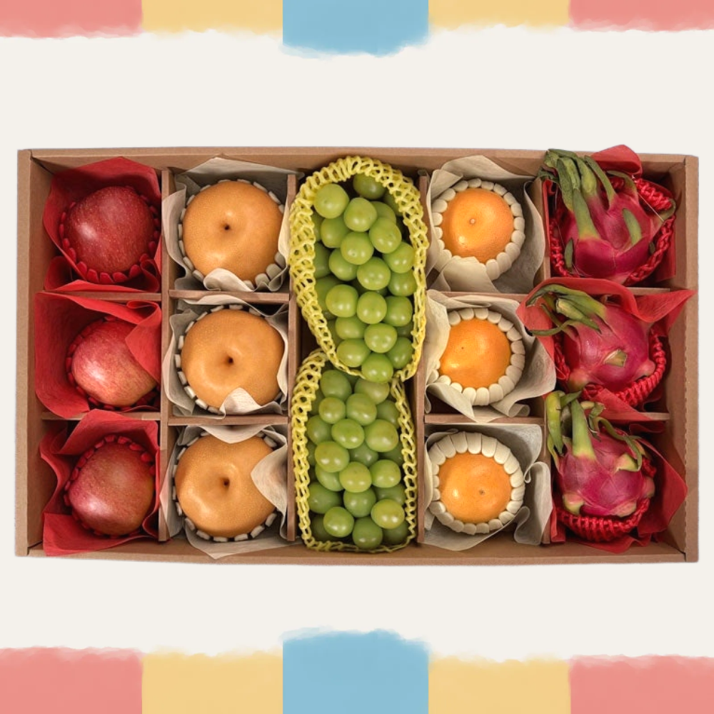 프리미엄형 혼합과일 선물세트 3호 6.3~7.2kg (사과 3과 배 3과 샤인머스켓 2과 자몽 3과 용과 3과) 명절 설날 선물세트, 1개 119,000원