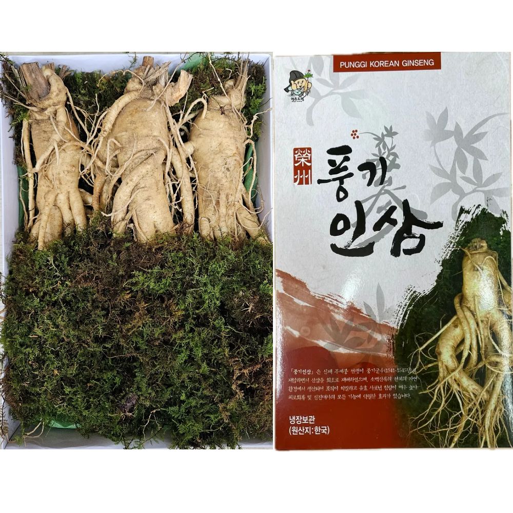 6년근 풍기인삼 특왕대 사이즈 3-5뿌리 고급선물세트 종이상자 이끼포장 한보인삼사, 750g, 4세트 426,130원