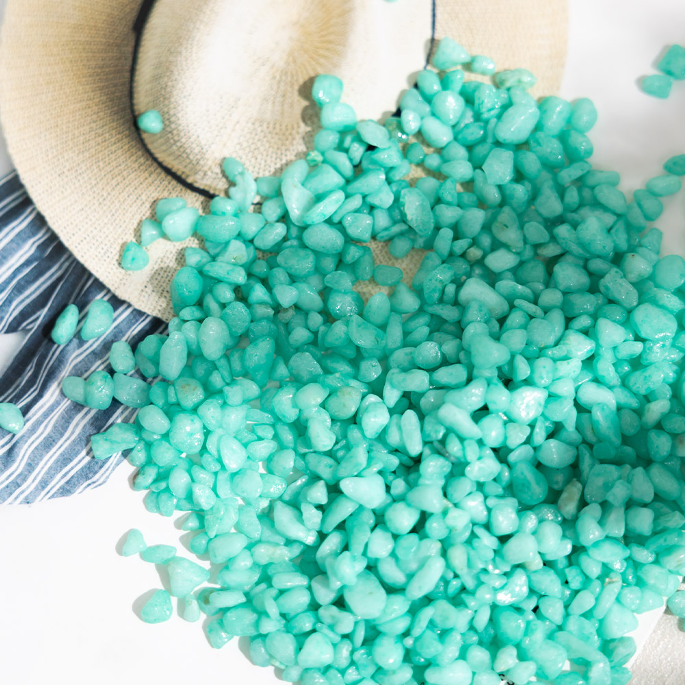 플라워트리 화분 어항 바닥재 프리미엄 칼라스톤 3~5mm 옥색 2,980원