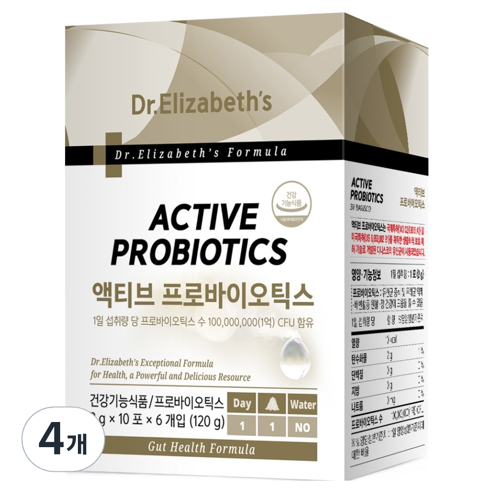 닥터엘리자베스 액티브 프로바이오틱스 60p, 120g, 4개 72,240원