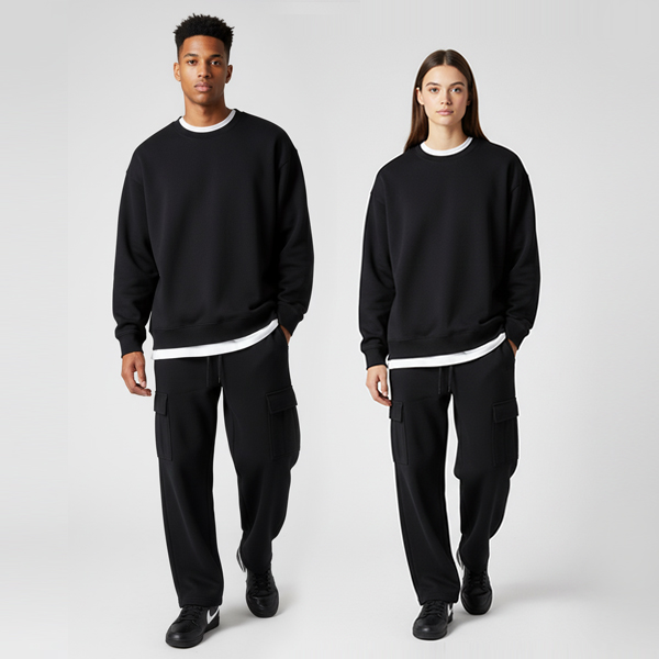 리얼슬로우 남녀공용 오버핏 맨투맨+빅포켓 카고 와이드팬츠 세트 50,800원