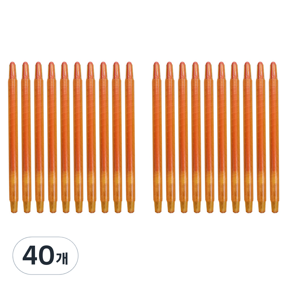 문구담 미니 돌돌이 색연필 주황, 1색, 40개 14,140원