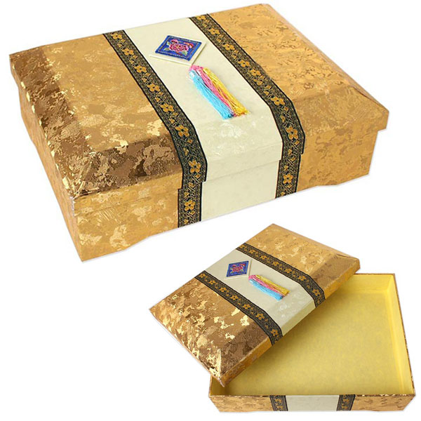 금박 실크꽃석 (한지상자 한과박스 명절선물 이바지 9,000원