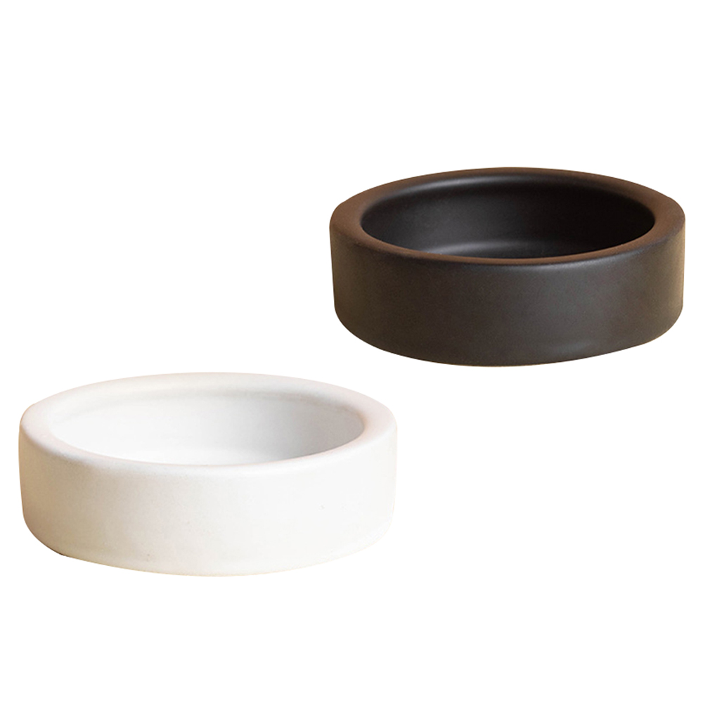 레몽크리프 소동물 세라믹 먹이그릇 M 2종 세트, 화이트, 블랙, 1세트 6,500원