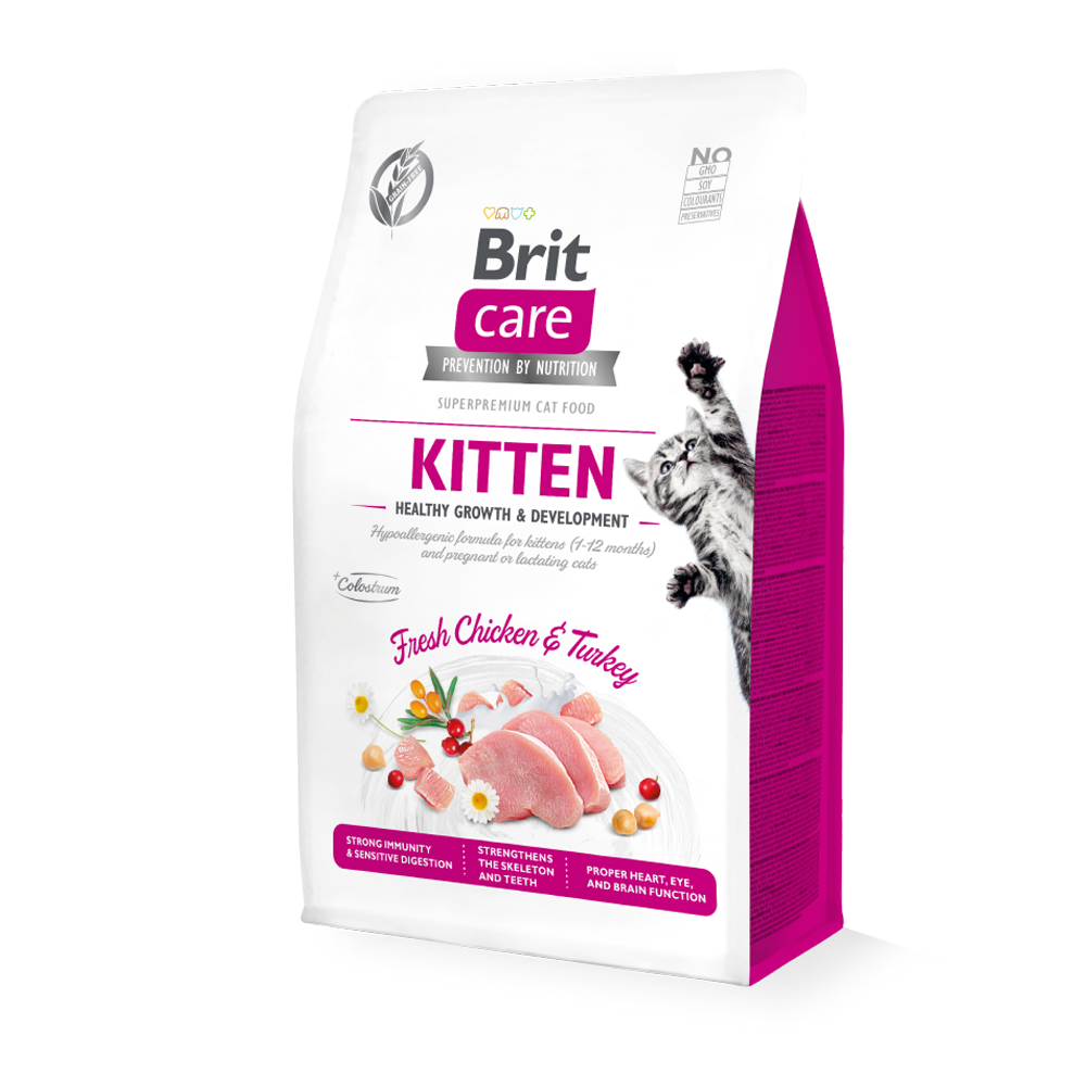 브릿 케어 캣 그레인프리 고양이 기능성 사료 키튼 성장 케어 샘플 3,500원