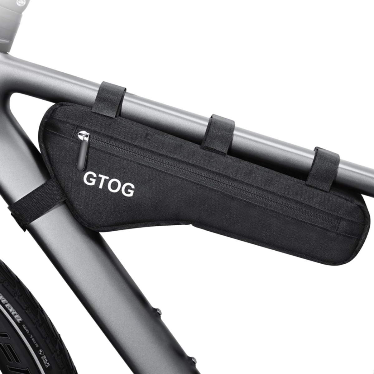 GTOG 대용량 자전거 삼각 프레임 가방 1.5L 자전거 프레임 가방 자전거 가방 라이딩 용품, 검정, 1개 19,510원