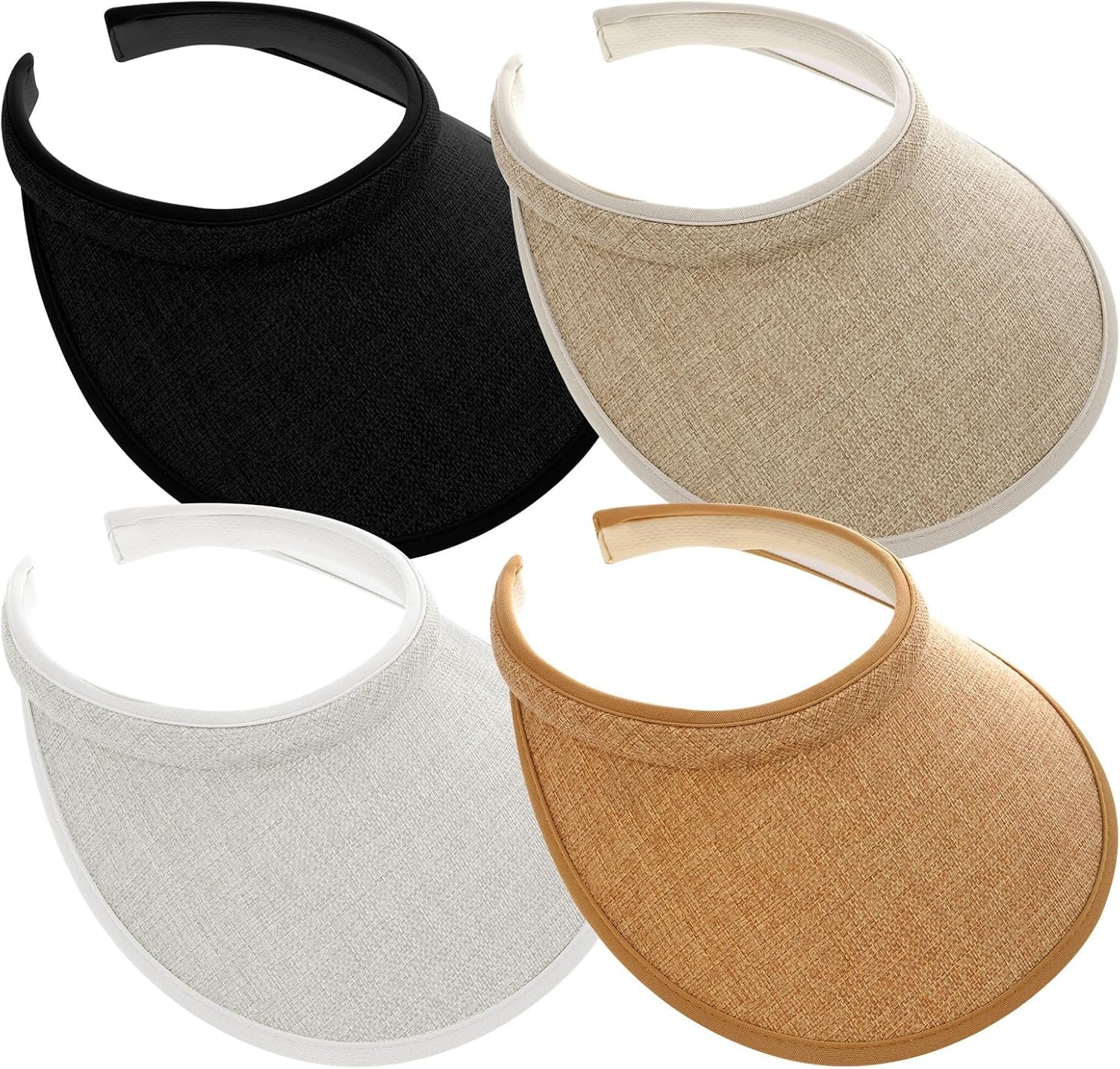 여성 자외선 차단을 위한 선바이저 모자에 4Pc 슬립 여름 스포츠 여행 야외 활동을 와이드 브림 골프 바이저 클립 장착 37,450원