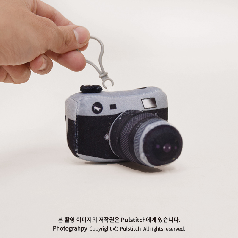 펄스티치 카메라 모양 봉제인형 가방 키링 고리, 1개, 카메라모양, 6cm 4,500원