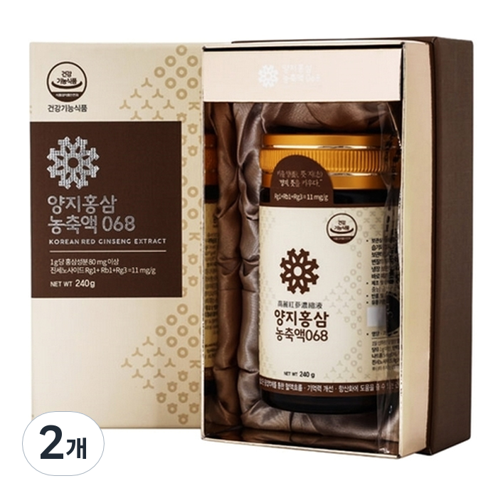 양지홍삼 농축액 068, 240g, 2개 197,200원