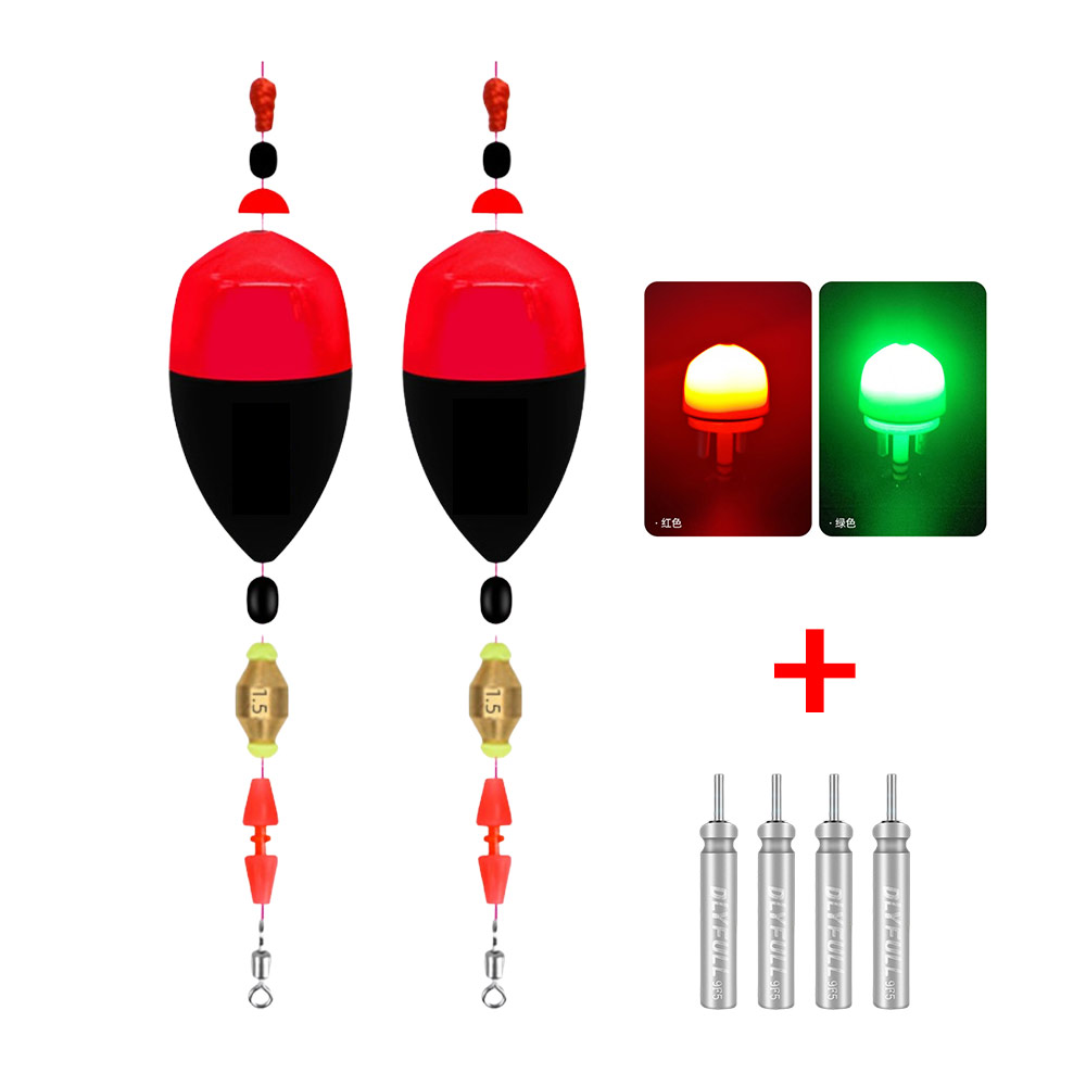 [선경] 바다 전자구멍찌 원터치세트 색상별 배터리포함 찌낚시채비, 레드, 2세트 12,900원