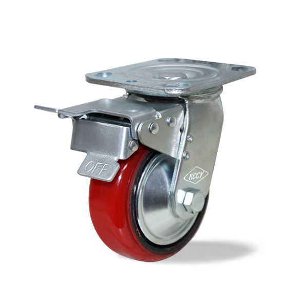 KCCY 중량용캐스터 5인치 우레탄캐스터  볼베어링바퀴 4050 우레탄바퀴시리즈 15,300원