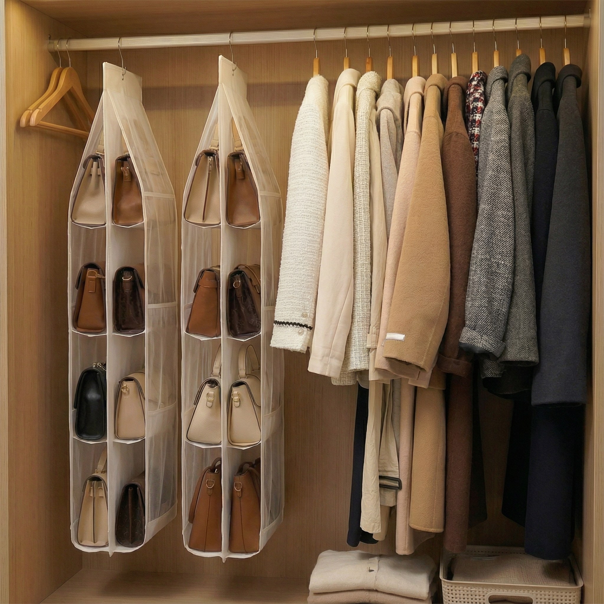 리븐웰 공간절약 가방걸이 정리대 8칸, 화이트, 2개 14,000원