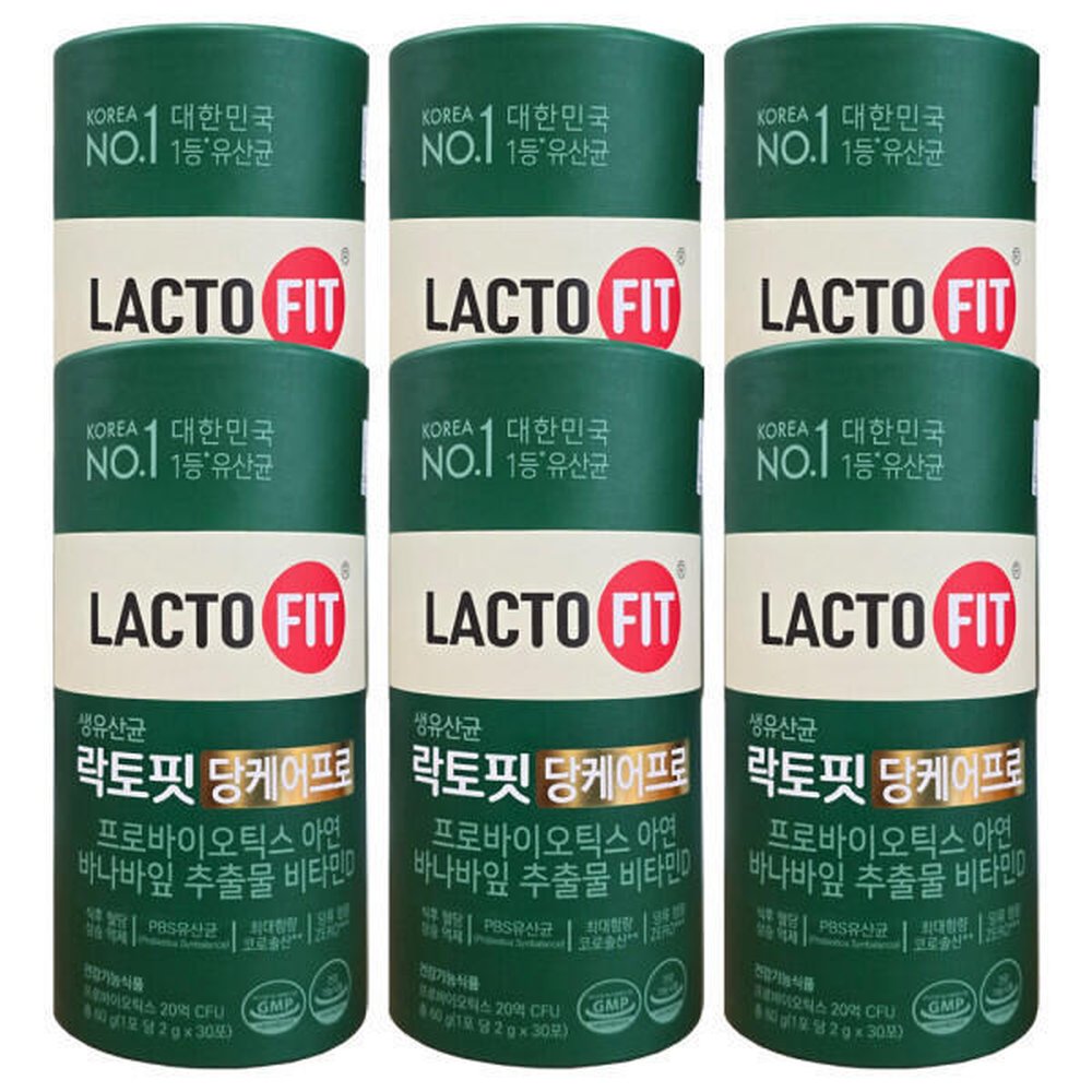 식후 혈당관리 락토핏 당케어프로 생유산균 2g x 30포 6개, 2g, 6개 56,890원