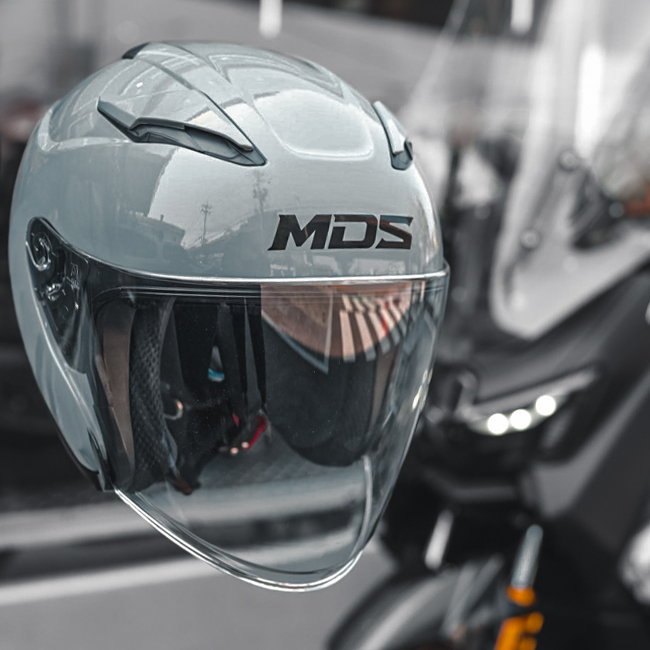 오토바이 스쿠터 배달 헬멧 MDS 볼투스 오픈페이스 초 경량 KC인증 솔리드 그레이 유광 65,000원