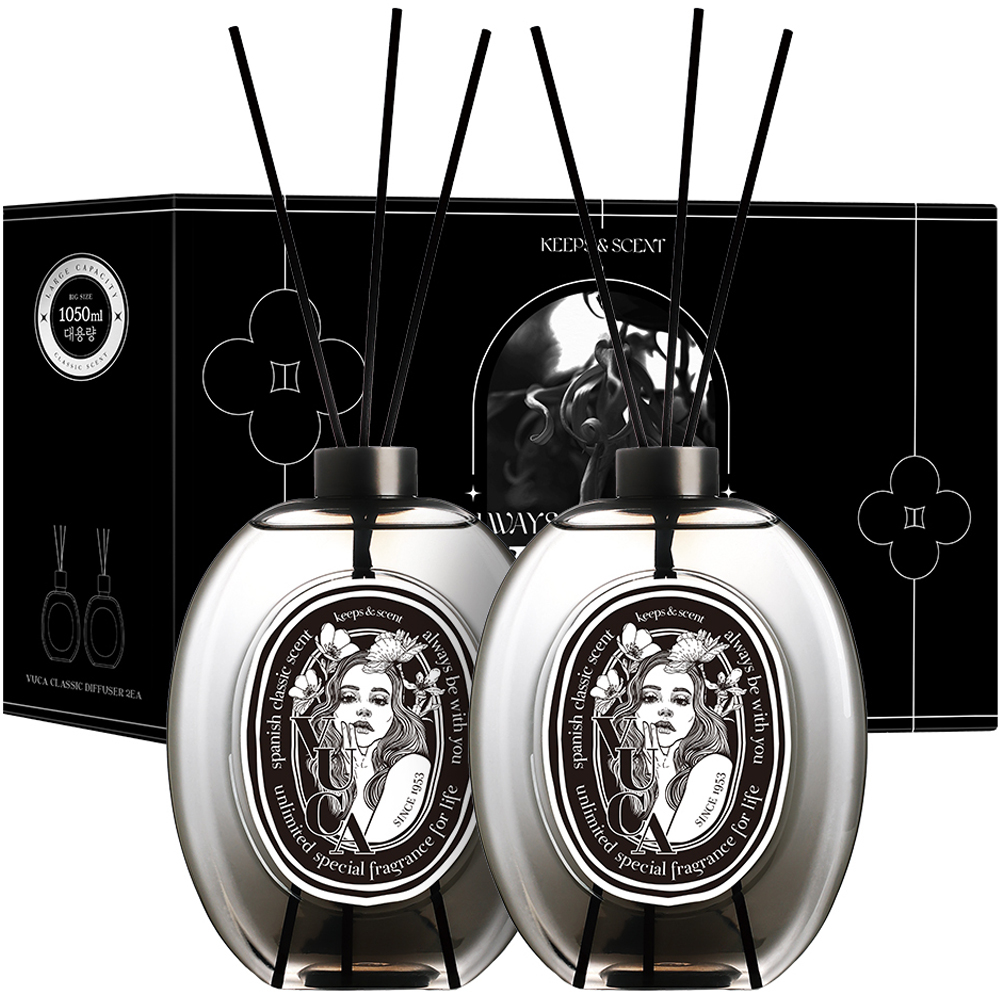 뷰카 센트 클래식 대용량 디퓨저 선물세트, 일랑일랑, 1.05L, 2개 39,900원