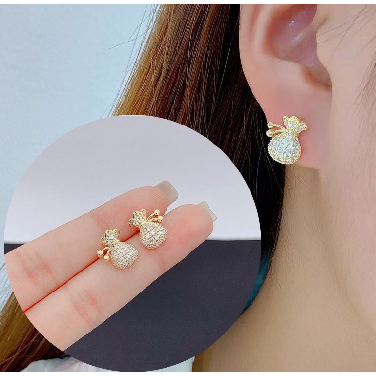 NXNA 14k Gold 월렛 유니크 미니 이어링 GRA인증서 엑설런트등급 모이사나이트 5A 지르콘 조이 XYL-ED052,도금 55,500원