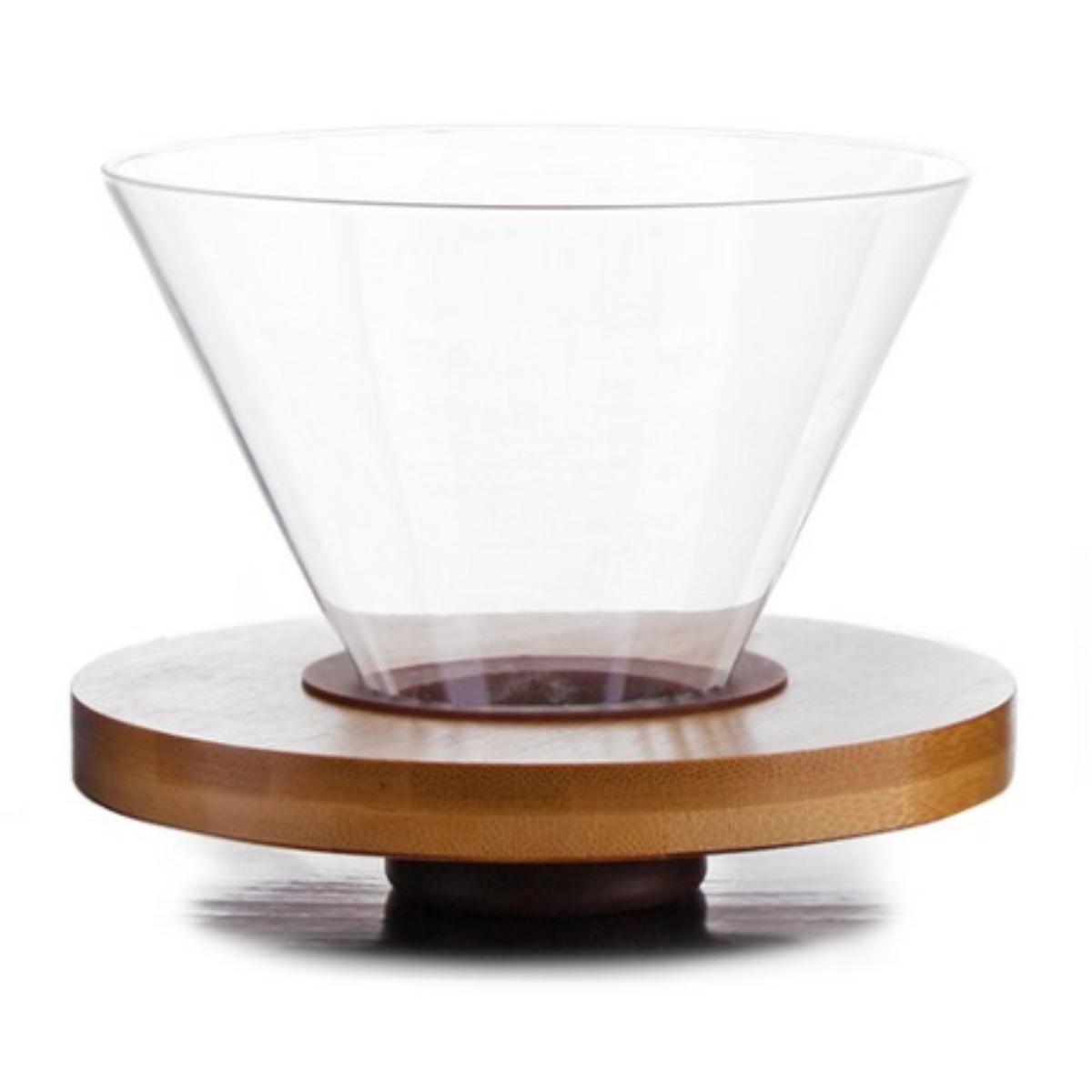 우드 유리 커피 드리퍼 3-4 인용 핸드드립 커피추출기 글라스 드립퍼, 우드플랫, 1개, 500ml 7,840원