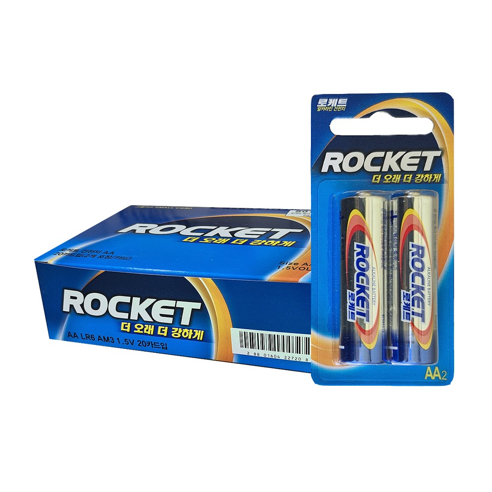 로케트 알카라인건전지 AA형40알(2입X20카드) 20,900원