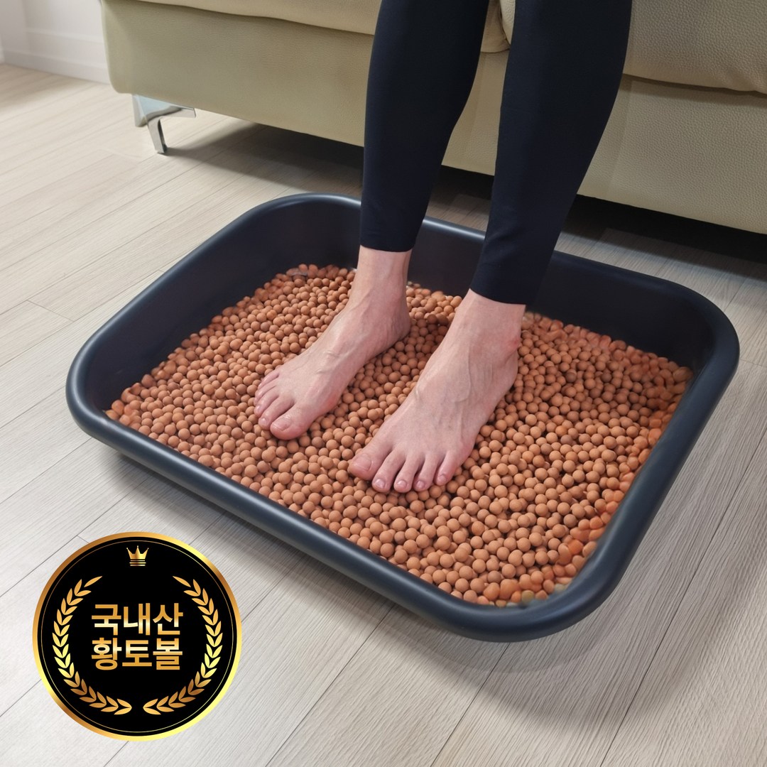 하우스토피아 황토볼 발 마사지 지압 혈액순환 맨발걷기 세트 상자, 실속 대형(플라스틱 지압판), 1개 79,000원