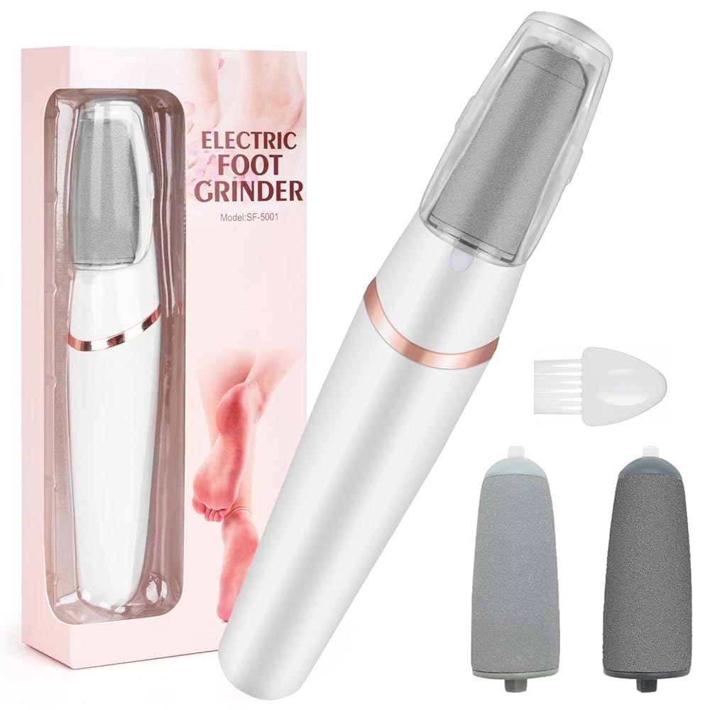 전기 풋 파일 및 굳은살 제거제, 건조, 굳은살, 죽은 피부, 갈라진 단단한 피부를 위한 전문 페디큐어 도구, 그라인딩 헤드 2개와 클리닝 브러시 1개 장착 53,100원