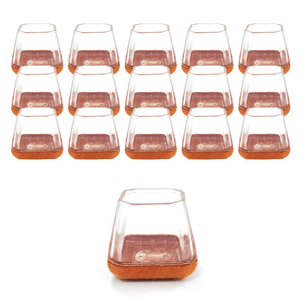 키에코베 미끄럼방지 투명 의자발 커버 사각, 브라운, 16개 11,100원