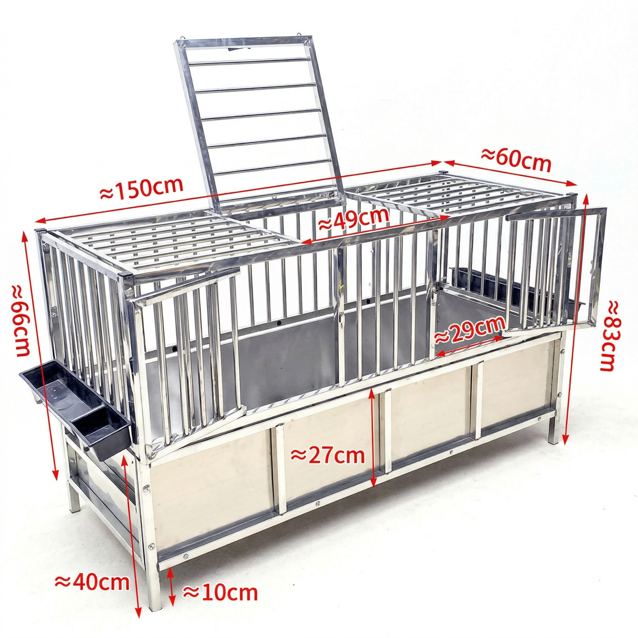 모이컨 닭장 스테인레스 대형 철제 방수 조립식 닭우리 가축 사육장 케이지 양계장, 1개 365,000원