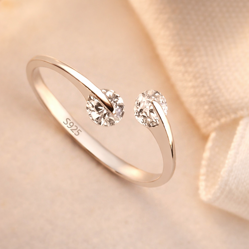 실버925 AAA 크리스탈 더블 큐빅 반지 사이즈조절가능 SR-36 14,900원