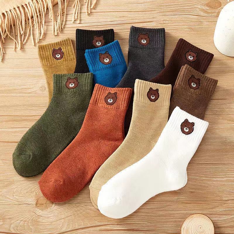 삭스판다 여성용 베어 컬러 니트 양말 10켤레 세트 9,990원