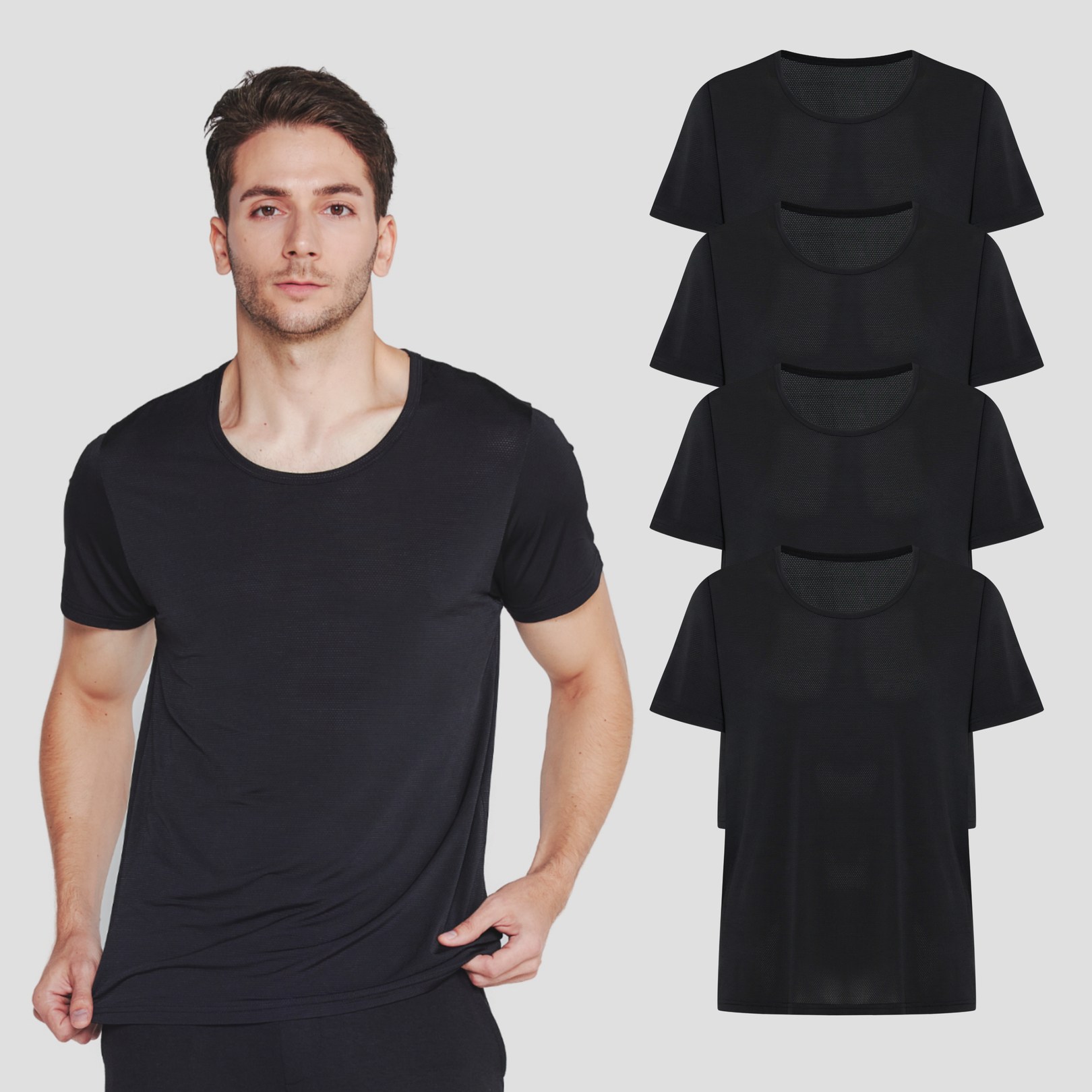 발렌티노크리스티 쿨냉감매쉬 기능성스판 반팔런닝 4종 23,900원