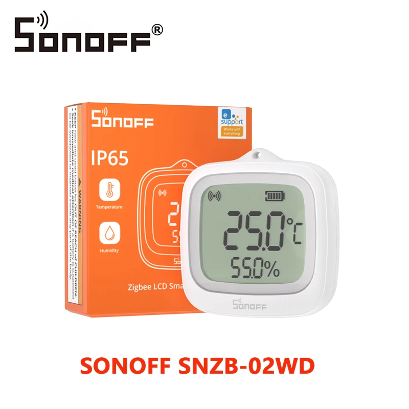 SONOFF SNZB-02WD 지그비 스마트 LCD 온습도 센서 IP65 방수 욕실 야외용 ZBBridge-P 통해 85,500원