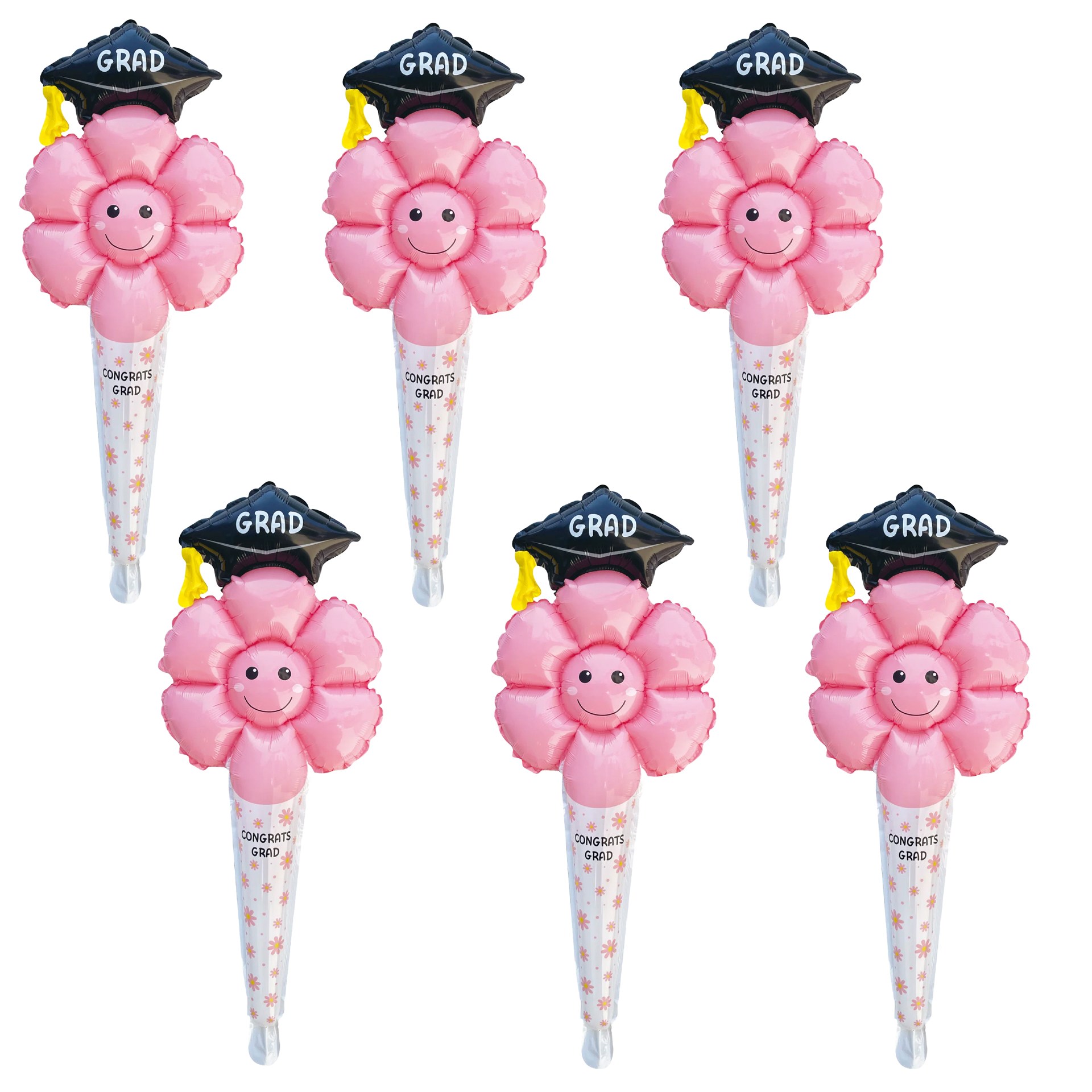올리브파티 졸업 학사모 데이지 스틱 막대 풍선 세트 8,900원