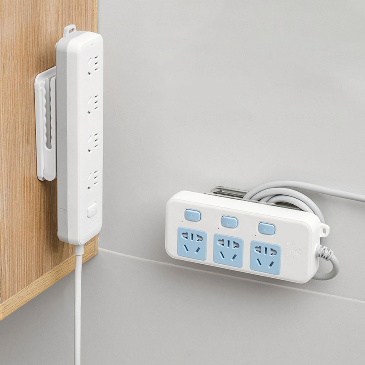 부착식 멀티탭 콘센트 전선 정리 홀더 정리함 케이블 정리기 8,500원