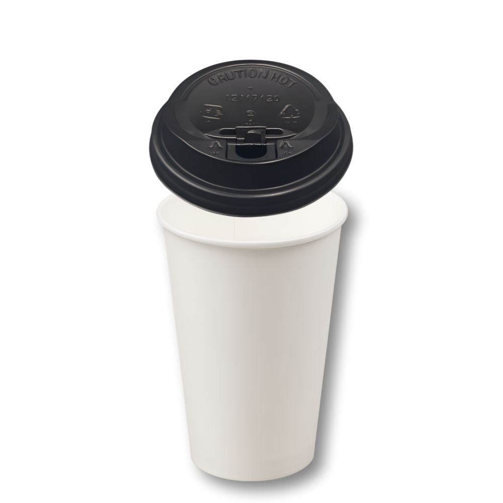 490ml 16온스 종이컵 검정 개폐 뚜껑 세트 테이크아웃컵 100개입 (AF) 82,080원