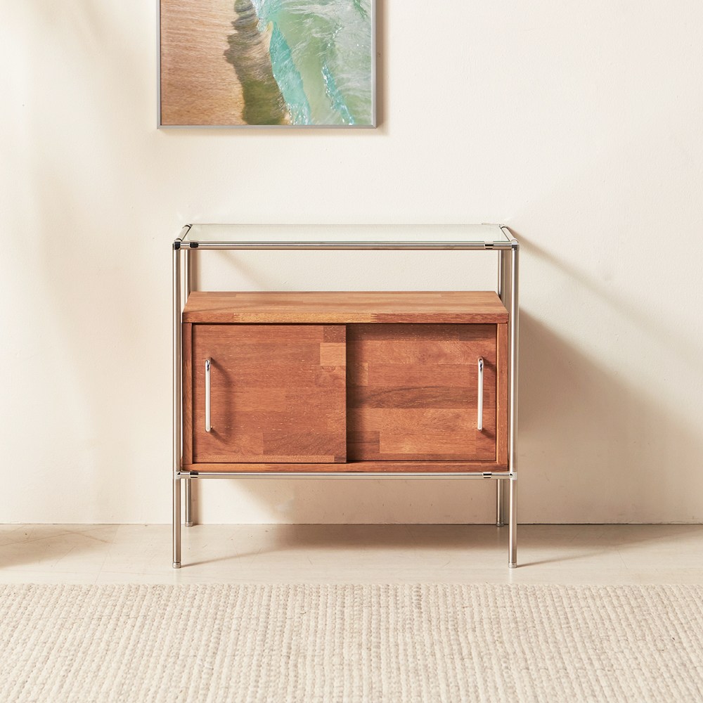 리키 모듈 원목 도어형 협탁 거실장 221,000원