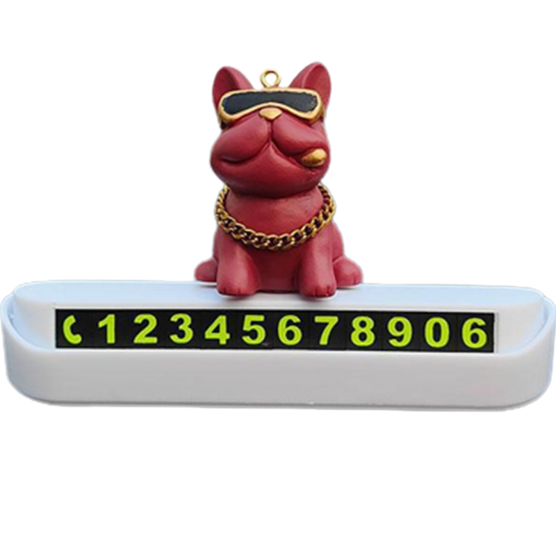 리버폭스 악당견 보스독 주차 번호판, 화이트 + 레드, 1개 6,400원