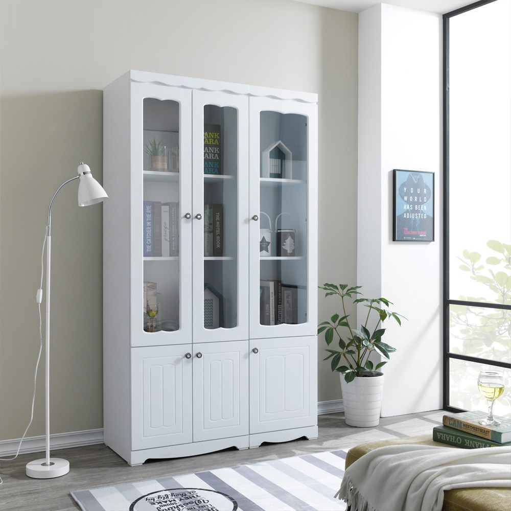 [수납장/틈새장]1800 유리문 틈새장 수납장 수납/서랍 (1096), 화이트 107,900원