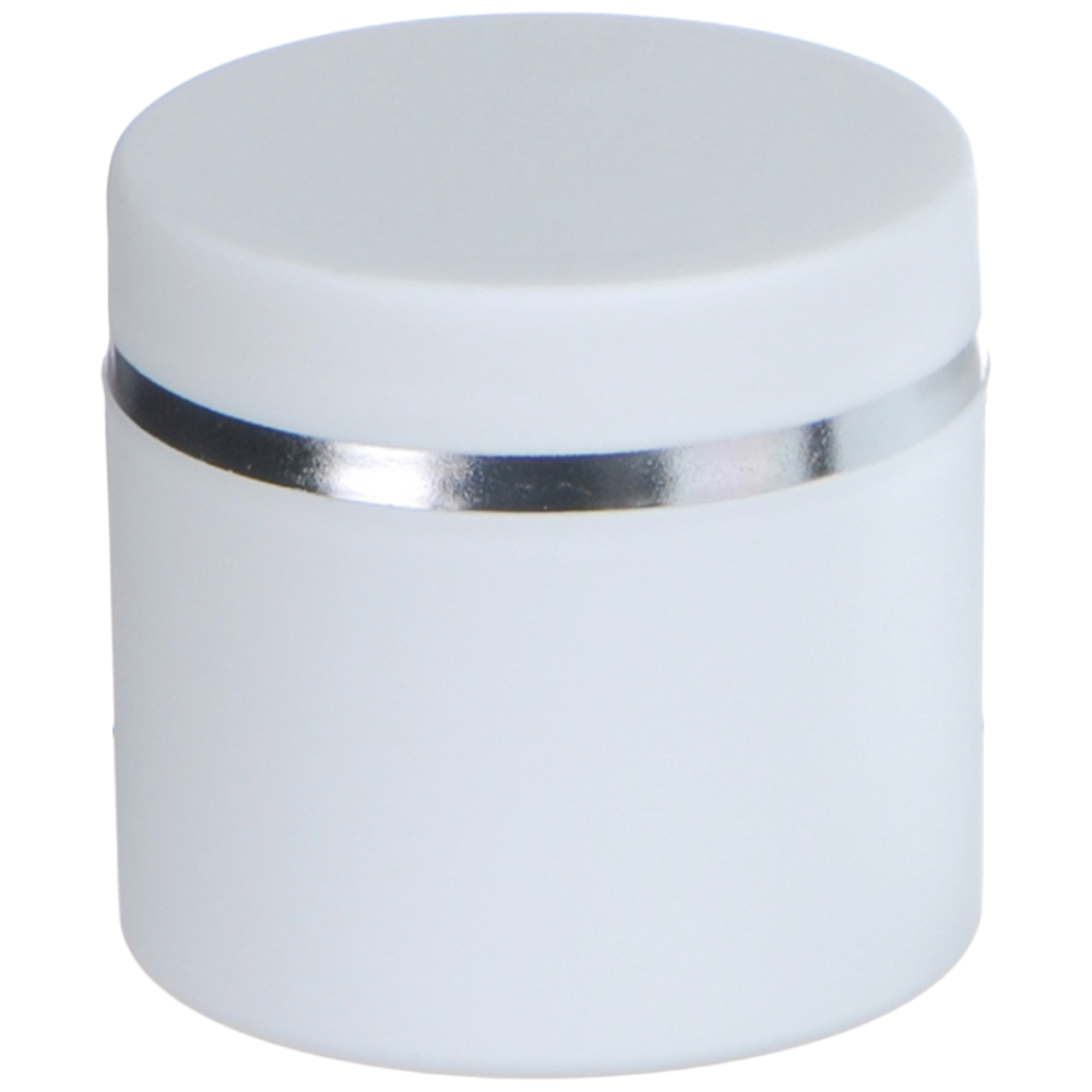 [10-25개묶음판매] PP백색 실버띠 크림용기 30g 50g 100g 공병 화장품 소분 용기 허브스프레이공병, 25개 30,870원