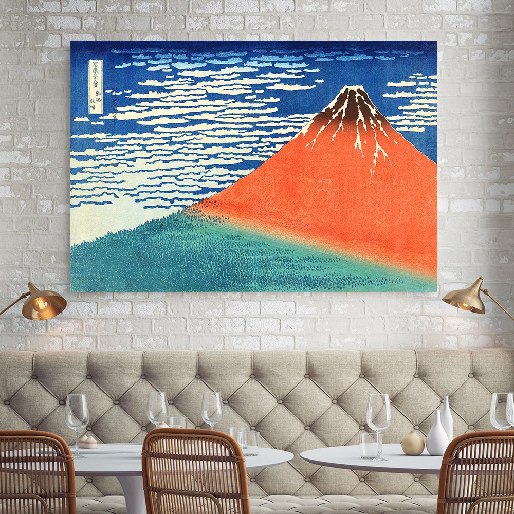 호쿠사이 파도 일본 명화 동양화 인테리어 액자 우키요에, 02. 붉은후지산 81,900원