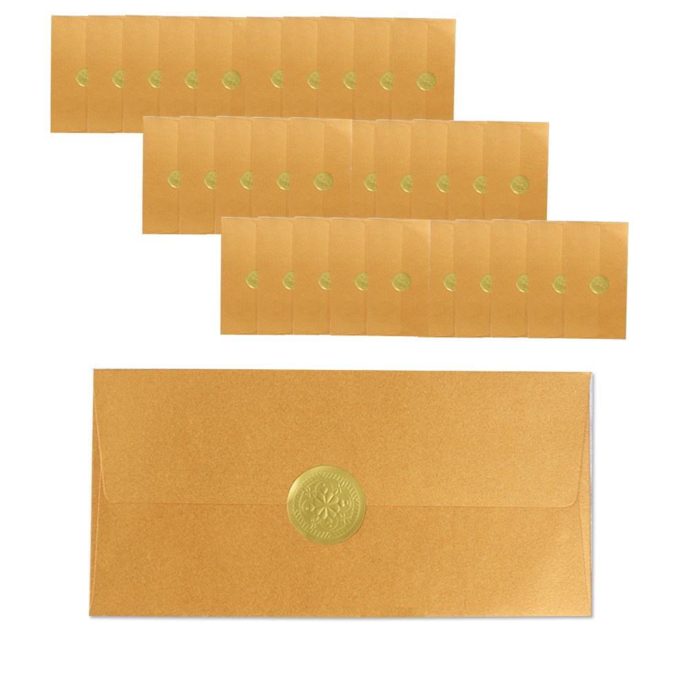 페이퍼포레스트 금색 골드 봉투 초대장 현금 GOLD 럭셔리 30P + 스티커 19,500원