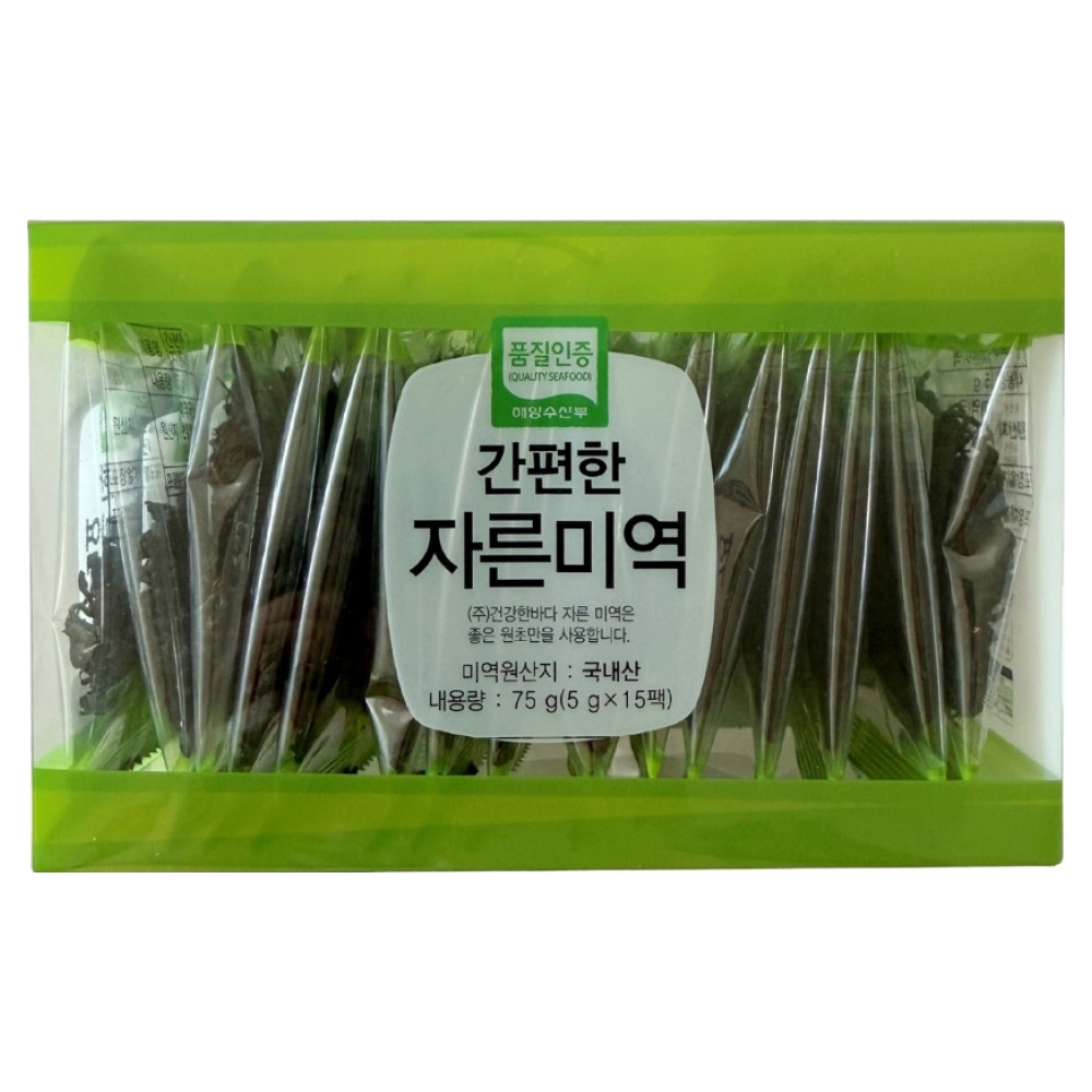 청해거상 어반데이즈 PP박스형 간편한 자른 미역 15p, 75g, 1개 17,130원