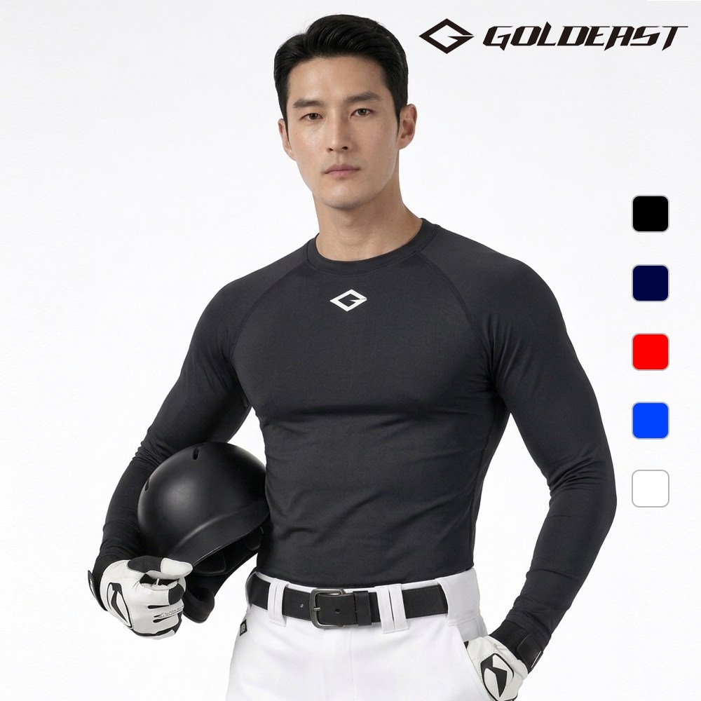골드이스트 기능성긴팔 스포츠이너웨어 야구 언더티 사계절 컴프레션 라운드 긴팔 22,000원
